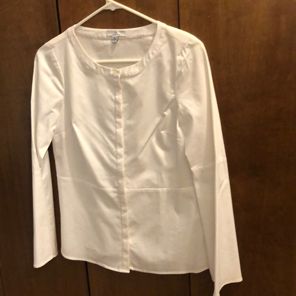 Halston, womens white blouse.